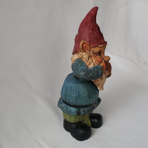 Bobblehead gnome vintage hands at mouth metal heavy 9"h - Picture 4 of 13
